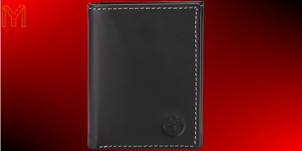 Timberland Mens Leather Trifold Wallet with ID Window